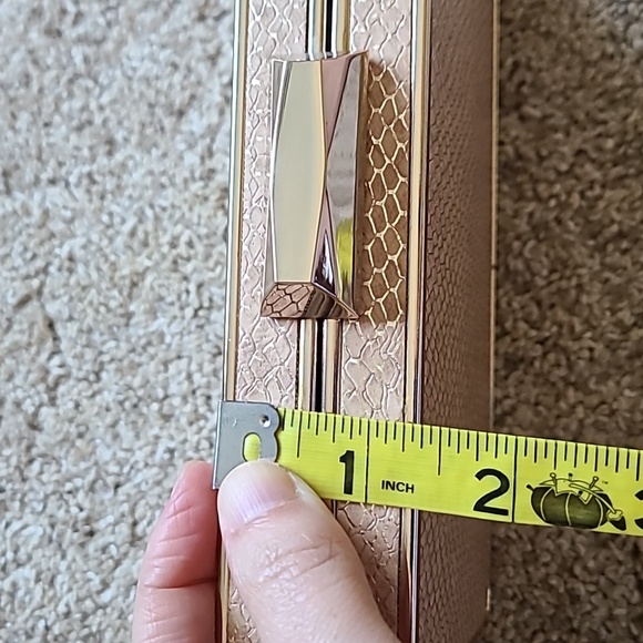 ๐Host Pick๐ Dune London Nude Reptile Print Box Clutch with strap - Picture 14 of 15